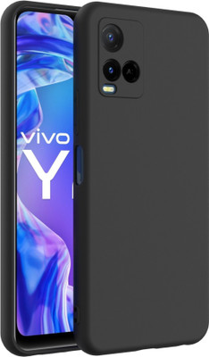 FlareHUB Back Cover for Vivo Y21G(Black, Matte Finish, Pack of: 1)