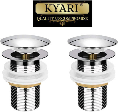 Kyari Basin Brass Pop-Up Strainer(4.5 cm Set of 2)