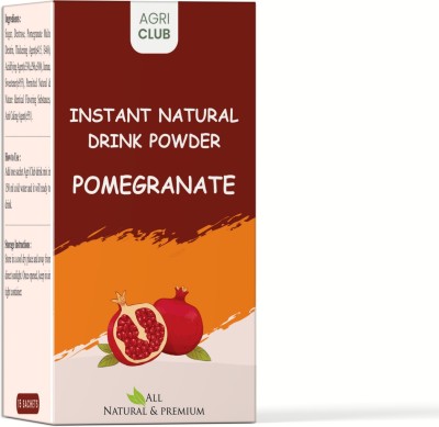 AGRI CLUB Instant Pomegranate Drink Powder 15 Sachets (each 15 gm) Nutrition Drink(15 Sachets, Pomegranate Flavored)