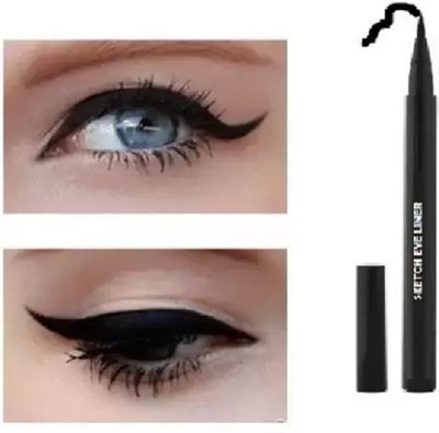 Aylily DARK EASY AND SMUDGE PROOF BLACK SKETCH EYE LINER 2 g(BLACK)