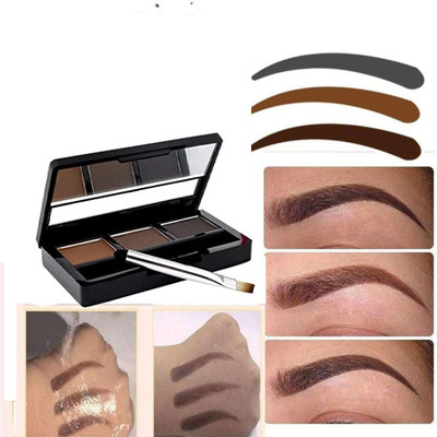 KA-KAIASHA 3 In 1 Black and Brown Eyebrow Powder Palette 10 g(MULTICOLOR)