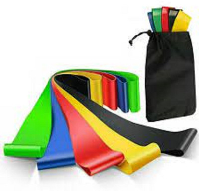 Deewak Loop Exercise Bands for Home Workouts Resistance Band |(Pack of 5)- X5 Pilates Band(Multicolor, Pack of 5)