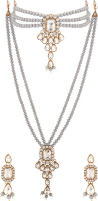 CATALYST Mother of Pearl Grey Jewellery Set(Pack of 1)