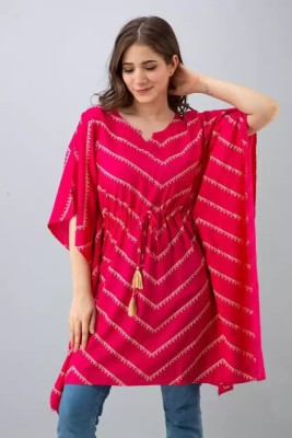 VEENI Striped Rayon Women Kaftan