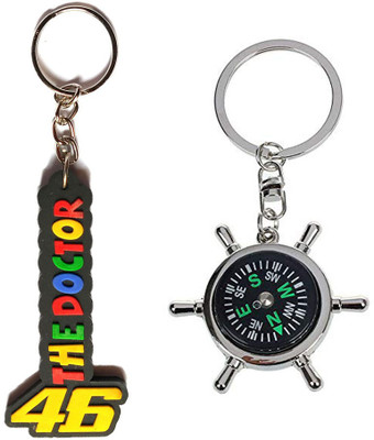 ShopTop Compass Metal Keychain and The doctor 46 Key chain Key Chain