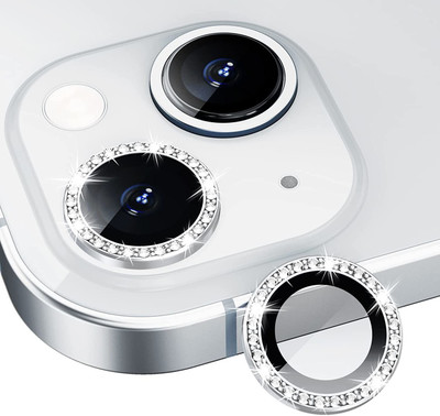 Mobilive Camera Lens Protector for Apple iPhone 13 Mini Diamond Metal Camera Lens Ring Protector(Pack of 2)