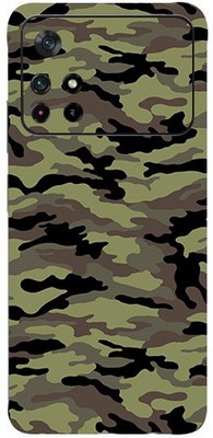 AsSkin Poco M4Pro 5G Mobile Skin(Ultra Super Military Green Camouflage Skin With High Gloss Finish).)