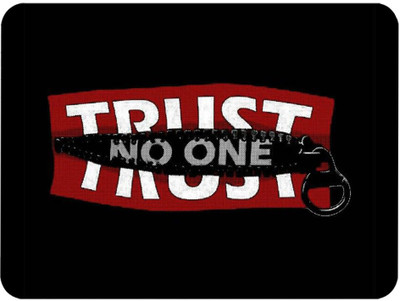 RAWAT TRADERS Trust No One Mouse Pad FKMP00128 Non Slip Base Mousepad(Multicolor)