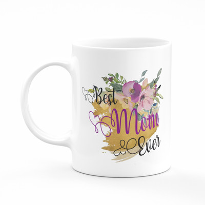 THE CLICK INDIA Best mom Ever for Mom/mummy/Mother Best Mothers day Gift and Mom Birthday Ceramic Coffee Mug(330 ml)