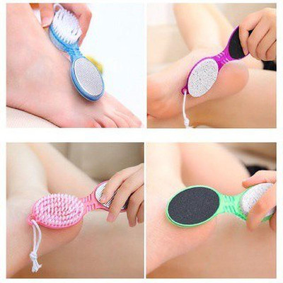Stylemati 4 In 1Multi Use Manicure Pedicure Brush, 4 Steps(Cleanse, Scrub, File & Buff)(1 ml, Set of 1)