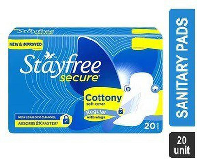 STAYFREE secure Cottony soft cover Regular - 20 Pads Sanitary Pad(Pack of 20)