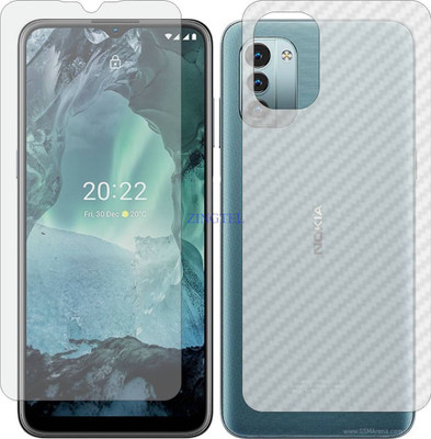 ZINGTEL Front and Back Tempered Glass for NOKIA G11 TA1401 (Front Matte Finish & Back 3d Carbon Fiber)(Pack of 2)