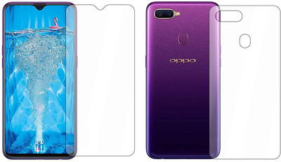 ELEF Front and Back Tempered Glass for Oppo F9 pro Front And Back Crystal Clear Scrren Protector Tempered Glass(Pack of 1)
