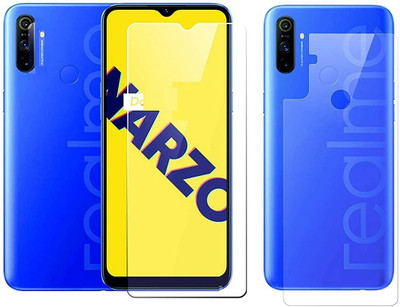 ELEF Front and Back Tempered Glass for Realme Narzo 10A Front And Back Crystal Clear Scrren Protector Tempered Glass(Pack of 1)