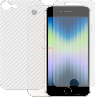 Fasheen Front and Back Tempered Glass for APPLE IPHONE SE 2022 (Front Matte Finish & Back 3d Carbon Fiber)(Pack of 2)