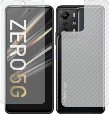 ZINGTEL Front and Back Tempered Glass for INFINIX ZERO 5G (Front Matte Finish & Back 3d Carbon Fiber)(Pack of 2)