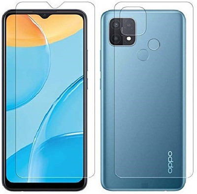 ELEF Front and Back Tempered Glass for Oppo A15s Front And Back Crystal Clear Scrren Protector Tempered Glass(Pack of 1)