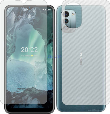 ZINGTEL Front and Back Tempered Glass for NOKIA G21 (Front Matte Finish & Back 3d Carbon Fiber)(Pack of 2)