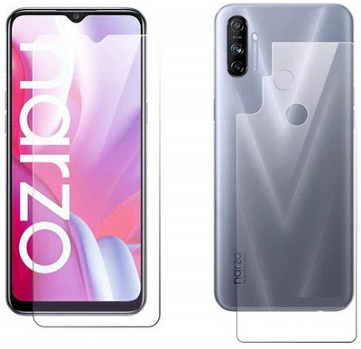 ELEF Edge To Edge Tempered Glass for Realme Narzo 20A(Pack of 2)