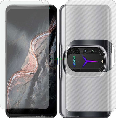 TELTREK Front and Back Tempered Glass for LENOVO LEGION Y90 L71061 (Front Matte Finish & Back 3d Carbon Fiber)(Pack of 2)