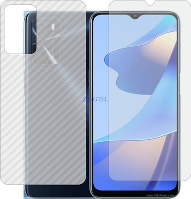 ZINGTEL Front and Back Tempered Glass for OPPO A 16 S (Front Matte Finish & Back 3d Carbon Fiber)(Pack of 2)