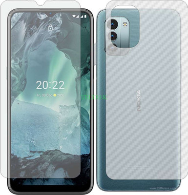 TELTREK Front and Back Tempered Glass for NOKIA G21 TA1418 (Front Matte Finish & Back 3d Carbon Fiber)(Pack of 2)