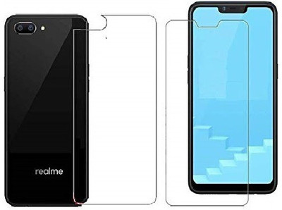 ELEF Edge To Edge Tempered Glass for Realme C1(Pack of 2)