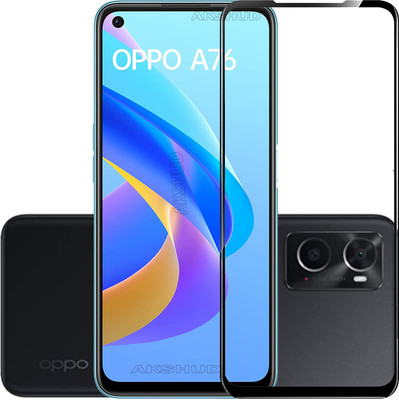 AKSHUD Tempered Glass Guard for OPPO A76 5G(Pack of 1)