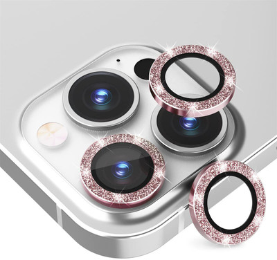 Casesily Camera Lens Protector for Apple iPhone 12 Pro Max Sparkling Glitter Metal Ring Protector(Pack of 3)