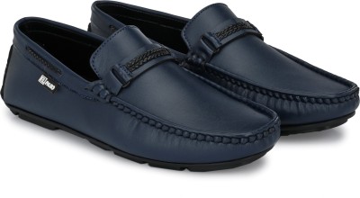 El Paso Men's Blue Faux Leather Casual Slip On Loafers Loafers For Men(Blue)