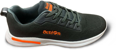 action AM 882 Running Shoes For Men(Grey, Orange , 7)