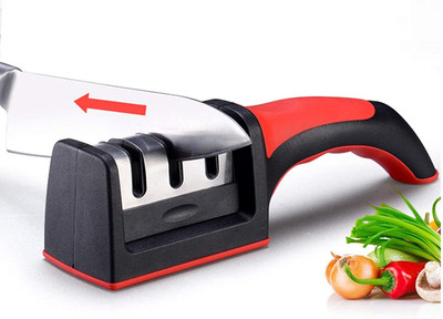 ActrovaX Advanced Manual Knife Sharpener for Kitchen 3 Stage Sharpening Tool-X59 Knife Sharpening Steel(Carbon Steel)
