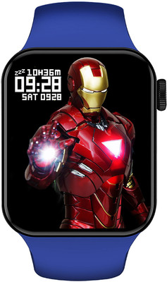 Time Up Superhero Design Bluetooth Calling-Speaker, Music Play, Fitness Notifications Smartwatch(Blue Strap, M)