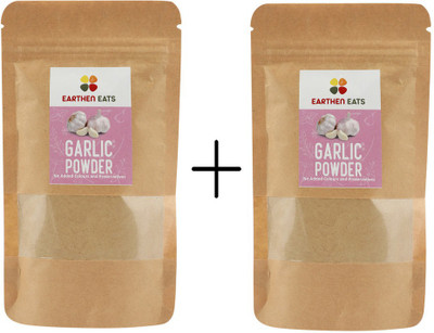 Earthen Eats Garlic Powder (Refill) x 2 | 90 gms + 90 gms | Fresh & Pure(2 x 90 g)