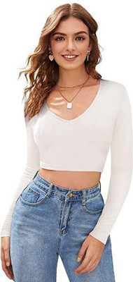 Dream Beauty Fashion Casual Solid Women White Top