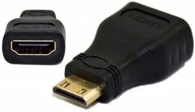 Mak World  TV-out Cable Mini HDMI Male to HDMI Female Converter Adapter(Black, For Laptop)
