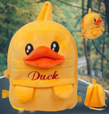 INDIGNITE Small 12 L Backpack Small 12 L Backpack Soft Plush Backpacks(DUCK ) 12 L Backpack(Yellow)