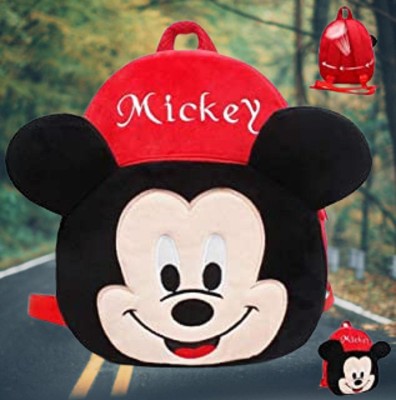 INDIGNITE Small 12 L Backpack Small 12 L Backpack Soft Plush Backpacks(RED MICKEY) 12 L Backpack(Black)