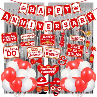 ZYOZI Anniversary Photo Booth Props DIY Kit-Anniversary Party Decoration (Pack of 50)(Set of 50)