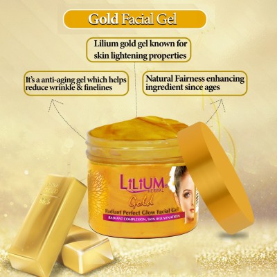 LILIUM Gold Radiant Perfect Glow Facial Gel For Radiant Complexion Skin Rejuvenation(900 ml)