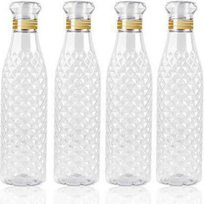 Somkala 1000 ml Plastic Bottle(Pack of 4, Clear)