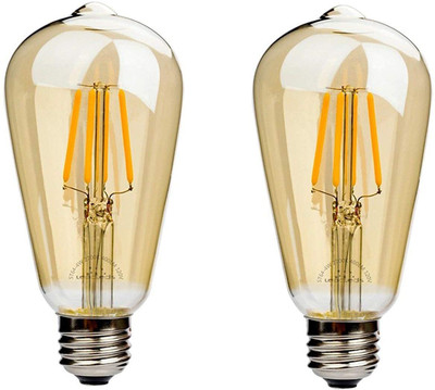 Svah 4 W Basic Standard E27 LED Bulb(Gold, Pack of 2)