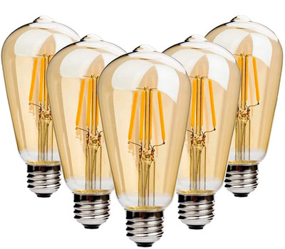 Zingy 4 W Basic Standard E27 LED Bulb(Gold, Pack of 5)