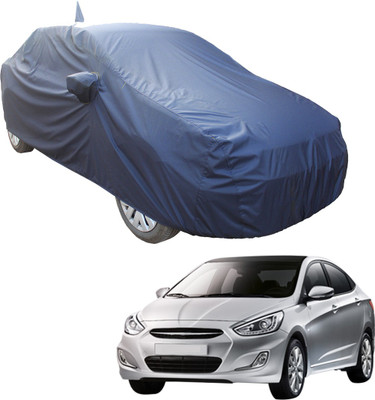 SS Zeeber Car Cover For Hyundai Accent Viva (With Mirror Pockets)(Blue)
