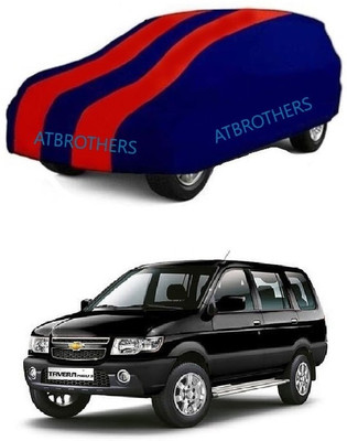 ATBROTHERS Car Cover For Chevrolet Tavera 7 STR (Without Mirror Pockets)(Blue, Red)