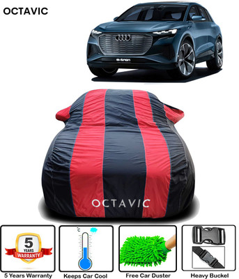octavic Car Cover For Audi E-TRON (With Mirror Pockets)(Black, Red)