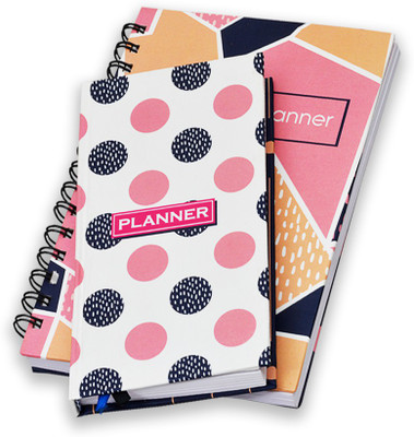 GRYPHUS BY SS CREATION Notebook Daily To Do Pocket Planner Organizer for Home Office(Combo of 2) Regular Planner YES 192 Pages(Multicolor, Pack of 2)