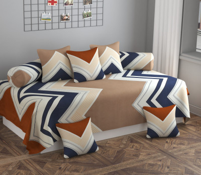 Apala Polycotton Abstract Diwan Set(Brown)