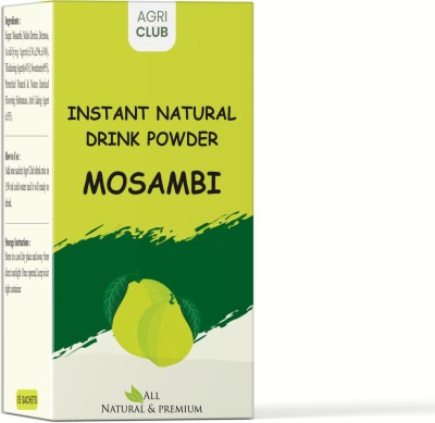 AGRI CLUB Instant Mosambi Drink Powder 15 Sachets (each 15 gm) Nutrition Drink(15 Sachets, Mosambi Flavored)