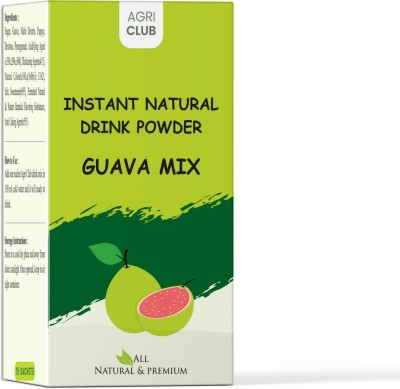 AGRI CLUB Instant Guava Mix Drink Powder 15 Sachets (each 15 gm) Nutrition Drink(15 Sachets, Guava Mix Flavored)